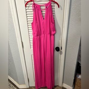 Jennifer Lopez bright pink maxi dress